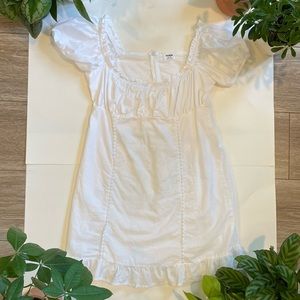NWOT Cotton On White Puffed Sleeve Mini Dress